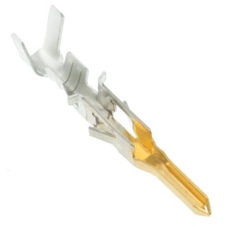 Molex 5558 Series Male Crimp Terminal for Mini-Fit Jr Connectors 24 AWG Min, 18 AWG Max, 9A Current 39-00-0220