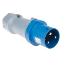 MENNEKES PowerTOP IP44 Blue Cable Mount 2P+PE Straight Industrial Power Connector 63A 230V 3212RS