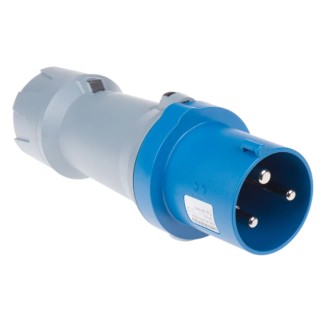 MENNEKES PowerTOP IP44 Blue Cable Mount 2P+PE Straight Industrial Power Connector 63A 230V 3212RS