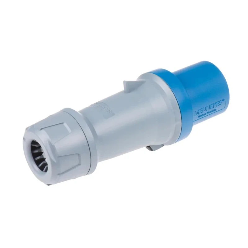 MENNEKES PowerTOP IP44 Blue Cable Mount 2P+PE Straight Industrial Power Connector 63A 230V 3212RS