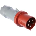 MENNEKES PowerTOP Plus IP44 Red Cable Mount 3P+N+PE Straight Industrial Power Connector 64A 400V 3258RS