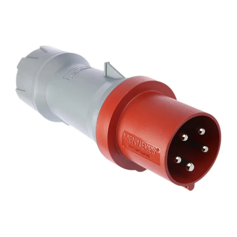 MENNEKES PowerTOP Plus IP44 Red Cable Mount 3P+N+PE Straight Industrial Power Connector 64A 400V 3258RS
