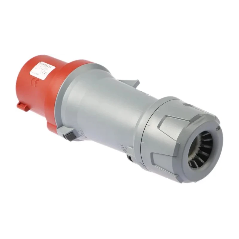MENNEKES PowerTOP Plus IP44 Red Cable Mount 3P+N+PE Straight Industrial Power Connector 64A 400V 3258RS