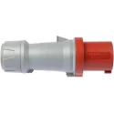 MENNEKES PowerTOP Plus IP44 Red Cable Mount 3P+N+PE Straight Industrial Power Connector 64A 400V 3258RS