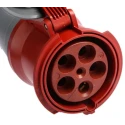 MENNEKES Industrial Power Connector PowerTOP Plus Cable Mount Rated 125A 400V IP67 Red 