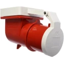 MENNEKES Industrial Power Connector Panel Mount 3P+N+PE 32A 400V Right Angle IP44 Red 