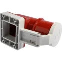 MENNEKES Industrial Power Connector Panel Mount 3P+N+PE 32A 400V Right Angle IP44 Red 