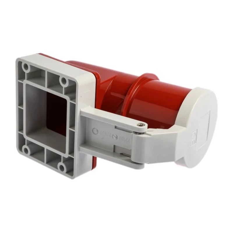 MENNEKES Industrial Power Connector Panel Mount 3P+N+PE 32A 400V Right Angle IP44 Red 
