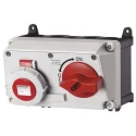 MENNEKES Switchable Socket 3+N+E Pole Format 32A 400V, Earthing Position 6h Right Angle Polycarbonate Body Industrial IP67