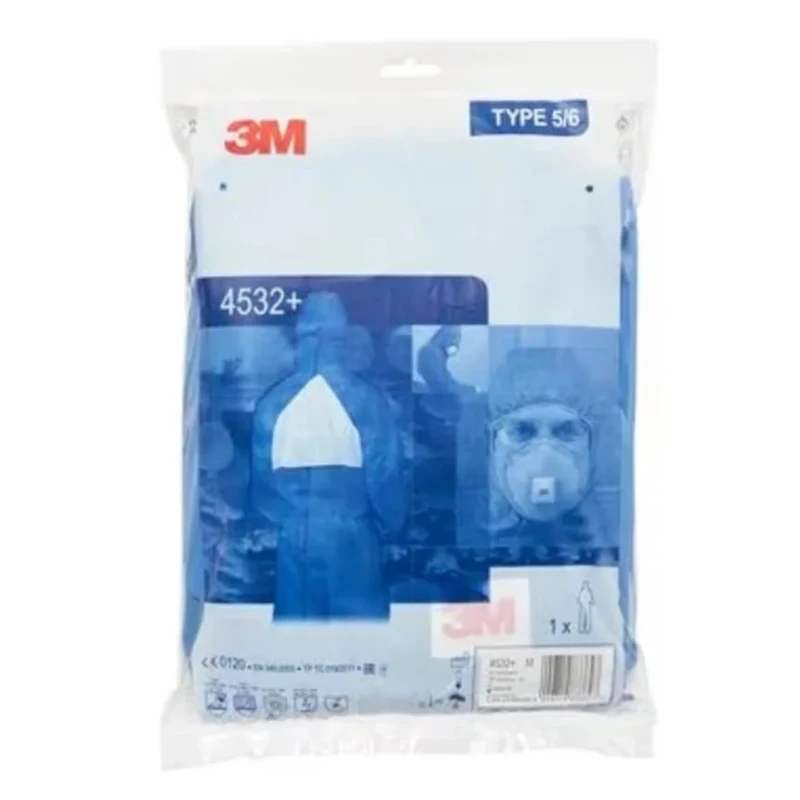 3M Blue Disposable Coverall Non-Woven Anti-Static Liquid and Dust Protection XL 108 to 115 cm 4532BXL
