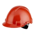 3M Red Safety Helmet Ventilated Adjustable High Performance Polyethylene EN 397 + EN 50365 G30NRD
