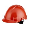 3M Red Safety Helmet Ventilated Adjustable High Performance Polyethylene EN 397 + EN 50365 G30NRD