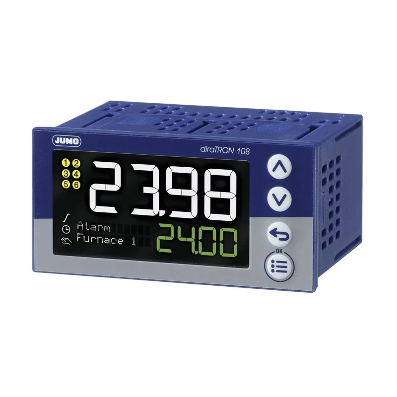 Jumo diraTRON Panel Mount PID Temperature Controller 3 Input, 3 Output 2 Relay, 240V AC 702113/8-0000-23/000