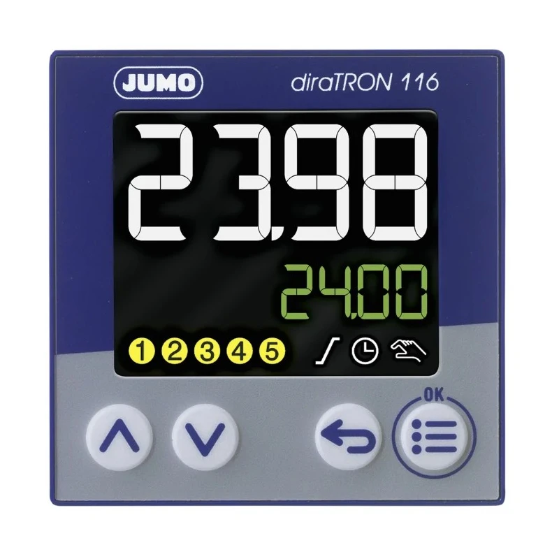 Jumo JUMO diraTRON Panel Mount PID Temperature Controller 3 Input, 3 Output 2 Relay 240V AC 702111/8-0000-25/000