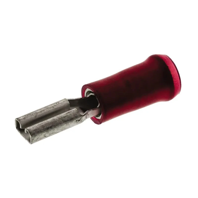 TE Connectivity PIDG FASTON .110 Red Insulated Female Spade Connector Crimp 2.79 x 0.3 mm Tab Size 22 AWG to 16 AWG 165563-1