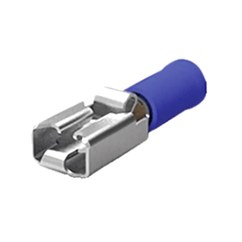 TE Connectivity PIDG Positive Lock .250 EX Blue Insulated Female Spade Connector Crimp 6.35 x 0.81 mm Tab Size 165536-1