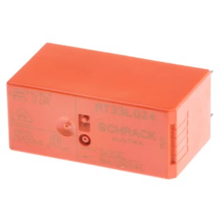 TE Connectivity RT1 Series PCB Power Relay, 24V DC Coil, 16A Switching Current, SPST Contact 3-1393240-5 RT33L024