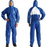 3M Blue Disposable Coverall XL, Liquid Protection, Non-Woven SMS Fabric, Hooded, Chest Size 108 to 115 cm, Series 4530BXL
