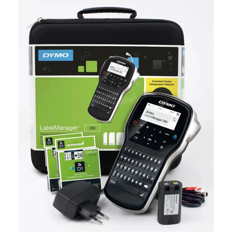 Dymo Handheld Label Printer with QWERTY Keyboard, 12 mm Max Label Width, USB Connectivity S0968990
