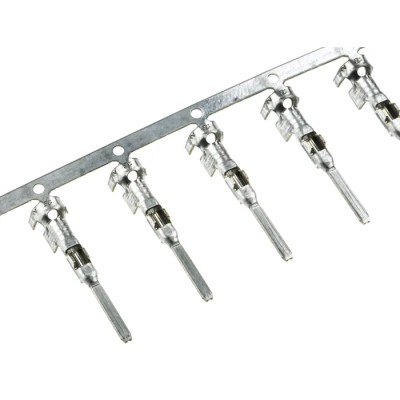 TE Connectivity MINI-MIC Series Male Crimp Terminal for 17-15 AWG Wire, Tin-Plated Brass, 14A Current Rating 282109-1