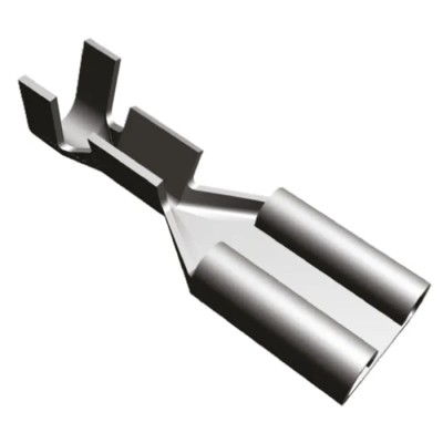 TE Connectivity FASTON .250 Uninsulated Female Spade Connector, Crimp, 6.35 x 0.81 mm Tab Size 20 AWG to 15 AWG 5-160506-2