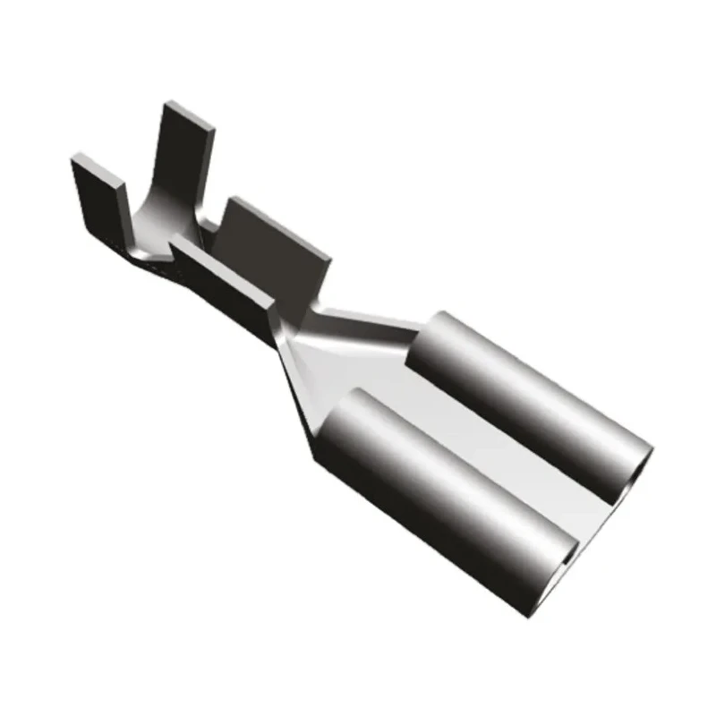 TE Connectivity FASTON .250 Uninsulated Female Spade Connector, Crimp, 6.35 x 0.81 mm Tab Size 20 AWG to 15 AWG 5-160506-2