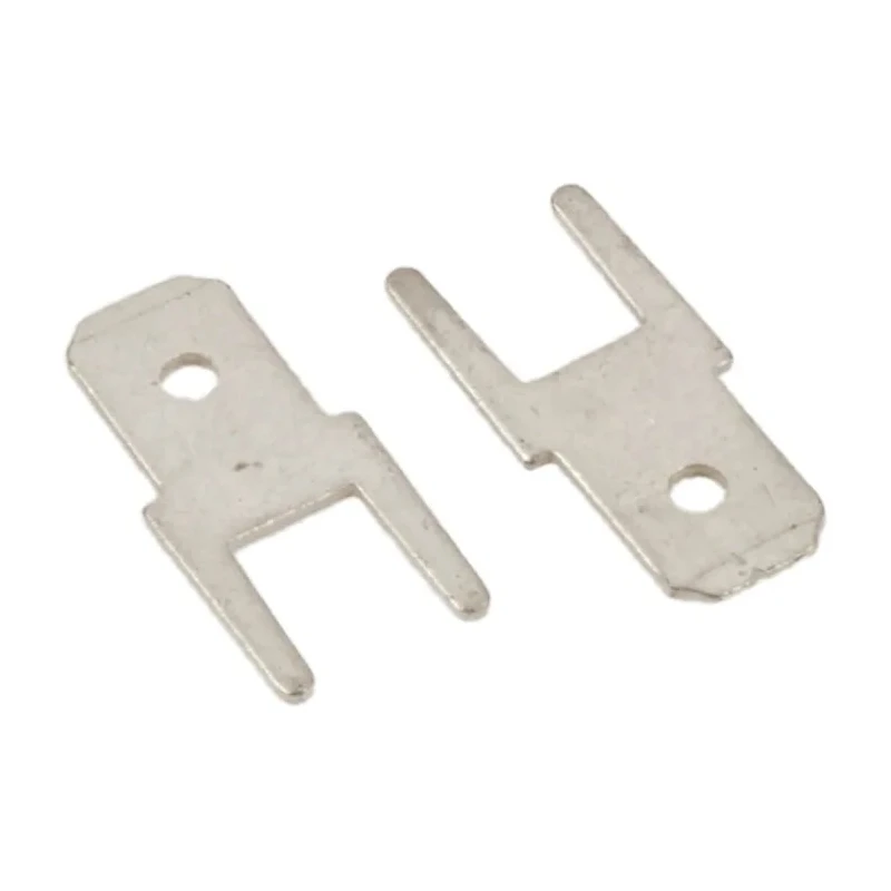 TE Connectivity FASTON .187 Black Uninsulated Male Spade Connector, Solder Termination, Tab Size 4.8 x 0.5 mm 726388-2