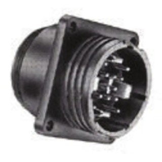 TE Connectivity Circular Connector 22 Contacts Panel Mount Socket Male Nylon Housing 206613-1