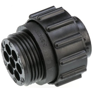 TE Connectivity Circular Connector Cable Mount Plug Female 7 Contacts Standard Size 250V Threaded Mating CPC Series 211399-1