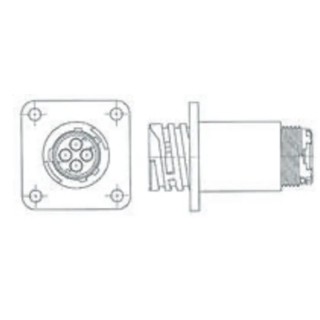 TE Connectivity Circular Connector 24 Contacts Panel Mount Socket Male Nylon Housing 600V CPC Series 796190-1