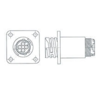 TE Connectivity Circular Connector 24 Contacts Panel Mount Socket Male Nylon Housing 600V CPC Series 796190-1
