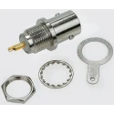 TE Connectivity Greenpar Series Coaxial Connector Panel Mount Female BNC, 50 Ω, Straight Body Solder 1-1337448-0