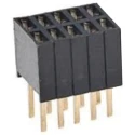 HARWIN M52 Series Straight Through Hole PCB Socket 10-Contact 2 Row 1.27 mm Pitch 12A 500V Nylon Housing Gold M52-5100545
