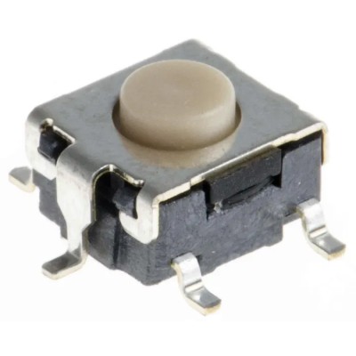 Omron Tactile Switch Button SPST 50mA 24V DC Through Hole 0.8 mm Actuator B3S-1100P