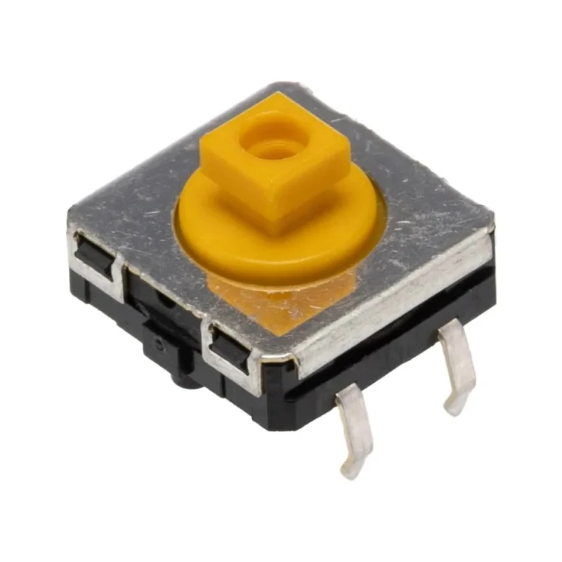 Omron IP67 Yellow Tactile Switch Plunger 3.75 mm SPST 50mA 24V DC Through Hole B3W-4055