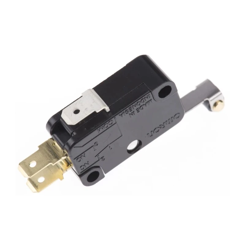 Omron Roller Lever Micro Switch, Tab Terminal, 15A, 250 V AC, SPDT, IP40 V-156-1C25