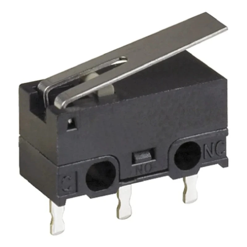 Omron Ultra Subminiature Hinge Lever Micro Switch with PCB Terminal, SPDT, 100mA, 30V dc, IP40 D2F-01L-T