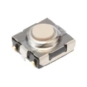 Omron IP67 Ivory Tactile Switch Button 1.1 mm SPST 50mA 24 V dc Through Hole B3SN-3112