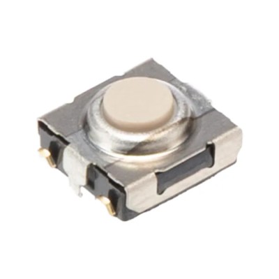 Omron IP67 Ivory Tactile Switch Button 1.1 mm SPST 50mA 24 V dc Through Hole B3SN-3112