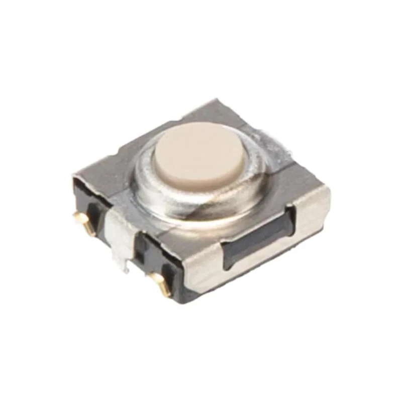 Omron IP67 Ivory Tactile Switch Button 1.1 mm SPST 50mA 24 V dc Through Hole B3SN-3112