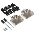 TE Connectivity ADK Series Zinc Straight D-Sub Backshell, 15 Way Strain Relief 1-1478762-5