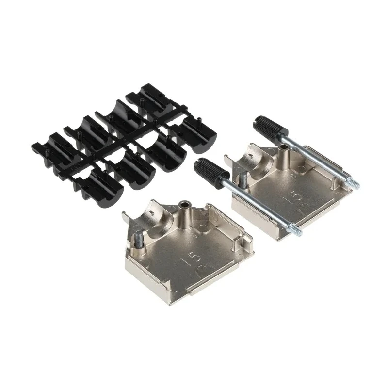 TE Connectivity ADK Series Zinc Straight D-Sub Backshell, 15 Way Strain Relief 1-1478762-5