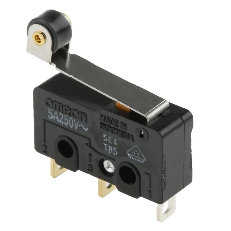 Omron Hinge Roller Lever Subminiature Micro Switch, Solder Terminal, 5A Current, 250V AC, 30V DC, SPDT, IP40 SS-5GL2