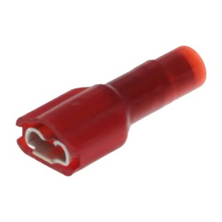 Molex Avikrimp Red Insulated Female Spade Connector, Crimp, 0.81 x 4.75 mm Tab Size 22 AWG to 18 AWG 19002-0009