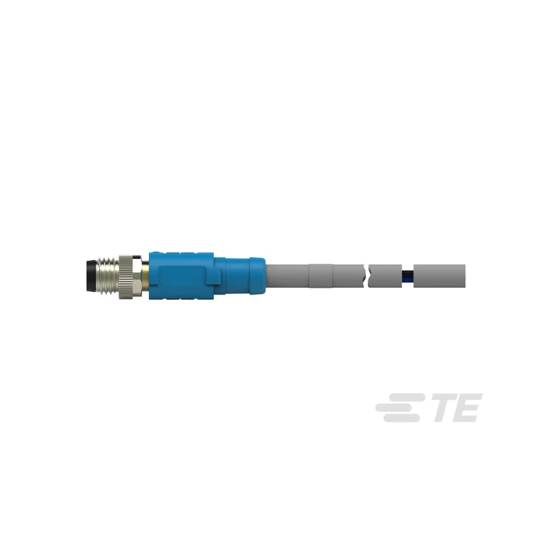 TE Connectivity Sensor Actuator Cable M8 Male Straight to 3 Way Unterminated Polyurethane Jacket 1m T4061120003-002