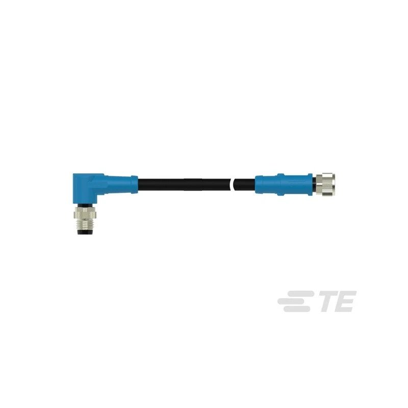 TE Connectivity Male/Female 4 Way Right Angle to 4 Way Straight Sensor Actuator Cable 500 mm T4062213004-001