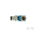 TE Connectivity Male/Female 4 Way Right Angle to 4 Way Straight Sensor Actuator Cable 500 mm T4062213004-001