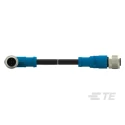 TE Connectivity Male/Female 5 Way Right Angle to 5 Way Straight Sensor Actuator Cable 60V 1m T4162213005-002