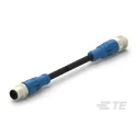 TE Connectivity Sensor Actuator Cable 5 m Polyurethane Jacket Black IP67 A Coding T4162113004-005