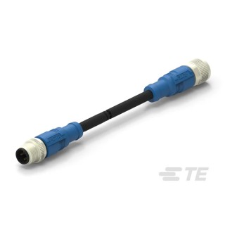TE Connectivity Sensor Actuator Cable 5 m Polyurethane Jacket Black IP67 A Coding T4162113004-005